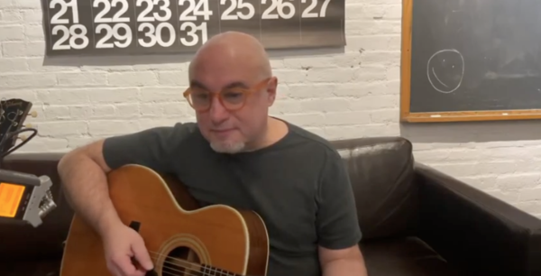 Jim Infantino playing live on YouTube from his sofa